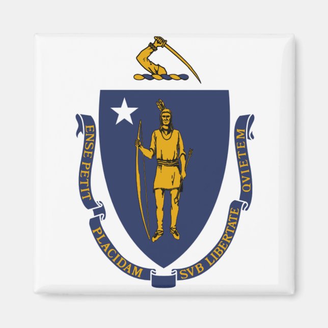 Imán Bandera de Massachusetts (Frente)