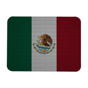 Imán Bandera de México con efecto de la fibra de