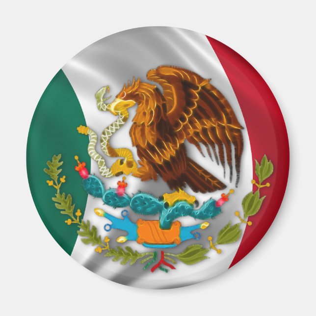 Imán Bandera de México, escudo de armas (Frente)