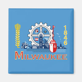 Imán Bandera de Milwaukee (Wisconsin)
