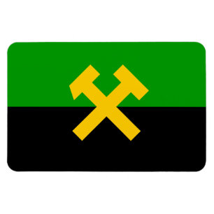 Imán Bandera de mineros y trabajadores mineros