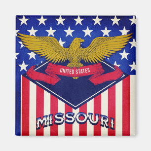 Imán Bandera de Missouri USA