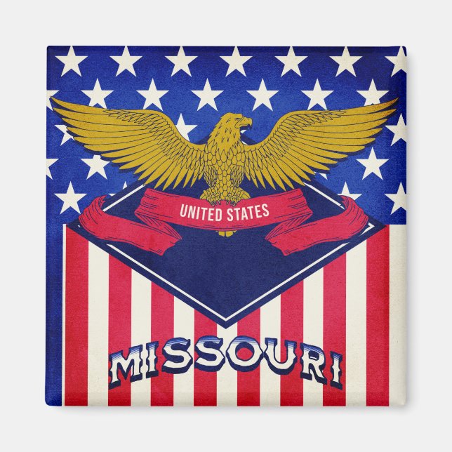 Imán Bandera de Missouri USA (Frente)