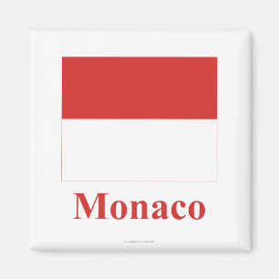 Imán Bandera de Mónaco con nombre