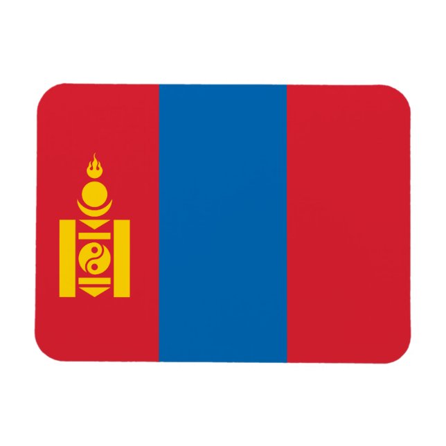 Imán Bandera de Mongolia (Horizontal)