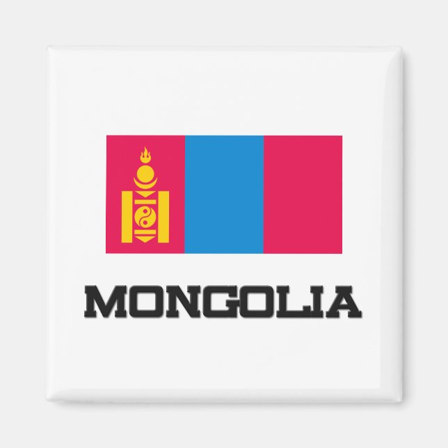 Imán Bandera de Mongolia (Frente)
