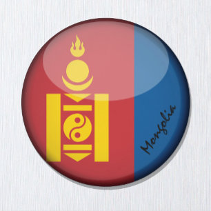Imán Bandera de Mongolia y Asia - fanáticos de los viaj