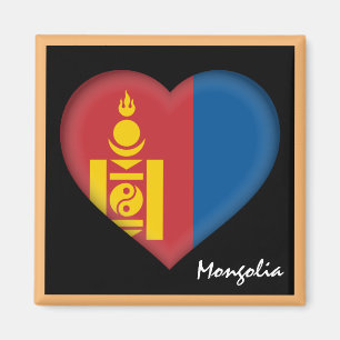 Imán Bandera de Mongolia y vacaciones en el corazón de 