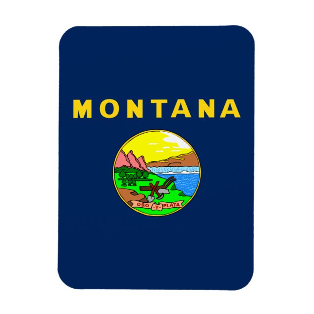 Imán Bandera de Montana (Vertical)
