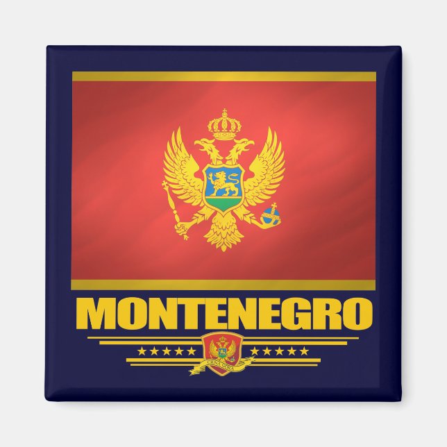 Imán Bandera de Montenegro (Frente)