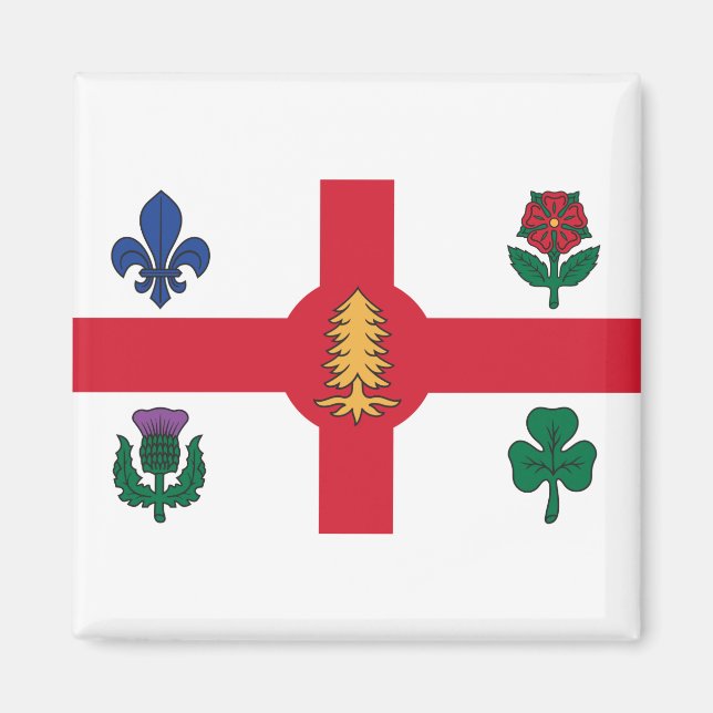 Imán Bandera de Montreal, Quebec (Frente)