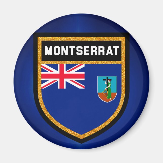 Imán Bandera de Montserrat (Frente)