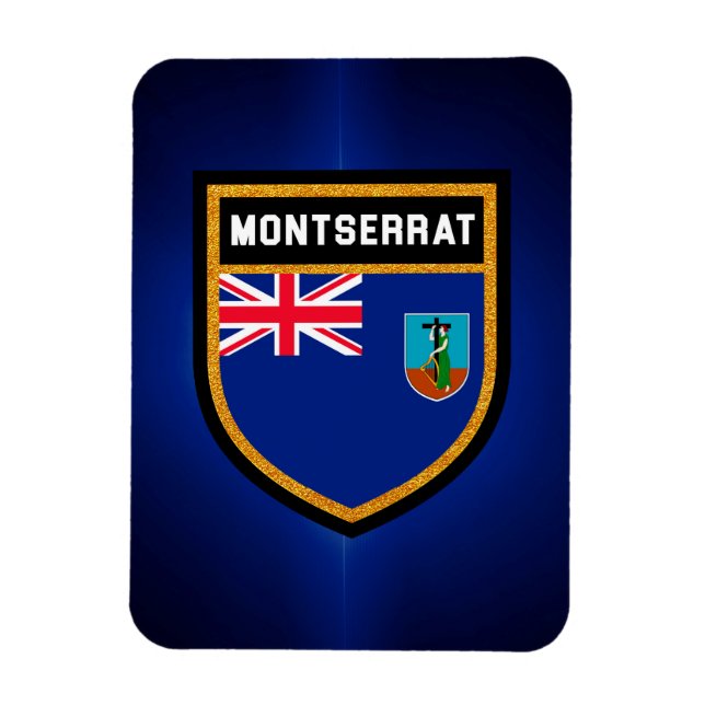 Imán Bandera de Montserrat (Vertical)
