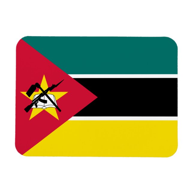 Imán Bandera de Mozambique (Horizontal)