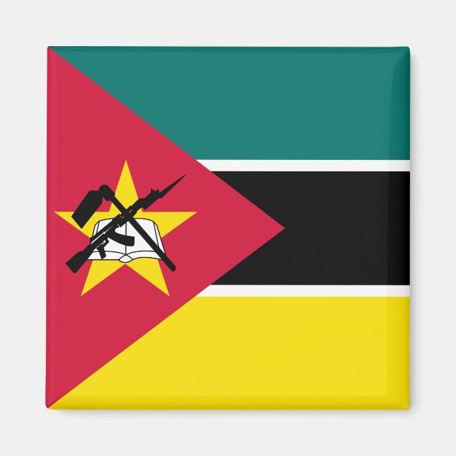 Imán Bandera de Mozambique (Bandera nacional) (África) (Frente)