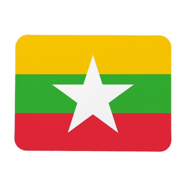 Imán Bandera de Myanmar (Horizontal)