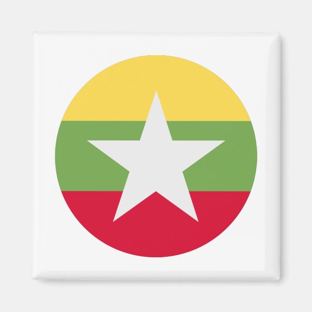 Imán Bandera de Myanmar (Frente)