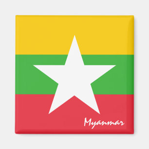 Imán Bandera de Myanmar y viajes/deportes de vacaciones