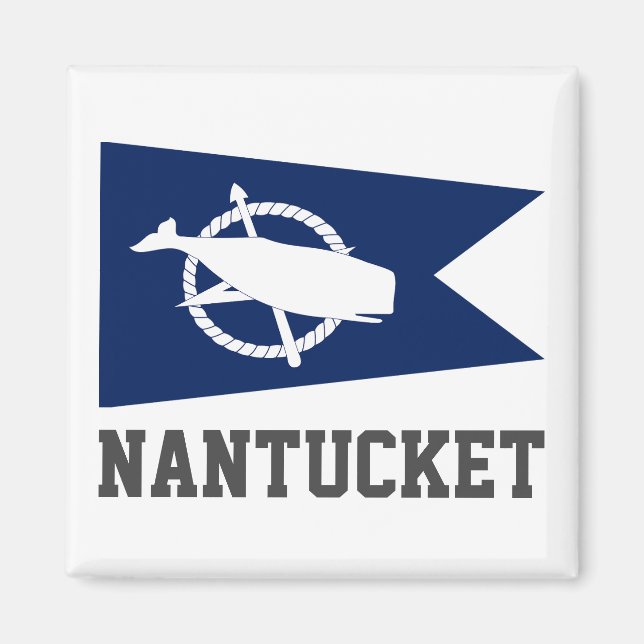 Imán Bandera de Nantucket, Massachusetts (Frente)
