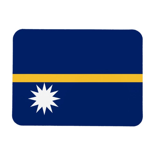 Imán Bandera de Nauru (Horizontal)