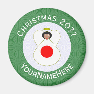 Imán Bandera de Navidad Angel Japonés Personalizada