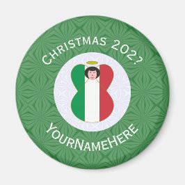 Imán Bandera de Navidad personalizada del ángel italian