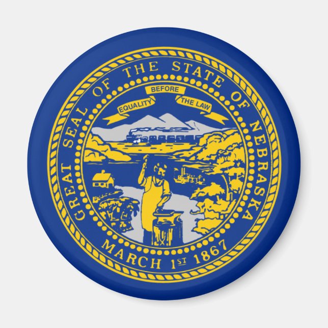 Imán Bandera de Nebraska (Frente)