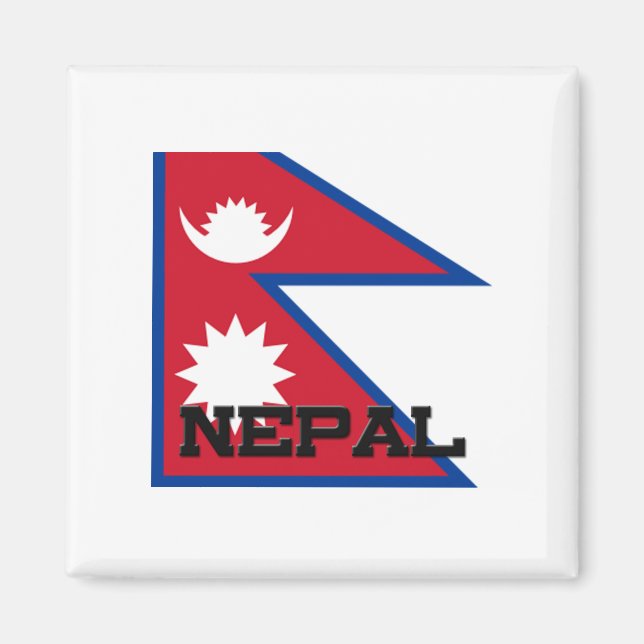 Imán Bandera de Nepal (Frente)