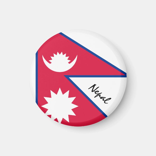 Imán Bandera de Nepal y Asia - hinchas de viajes y depo (Frente)