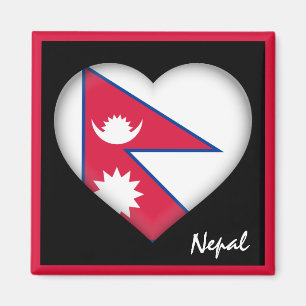 Imán Bandera de Nepal y vacaciones nepalesas viajes/dep