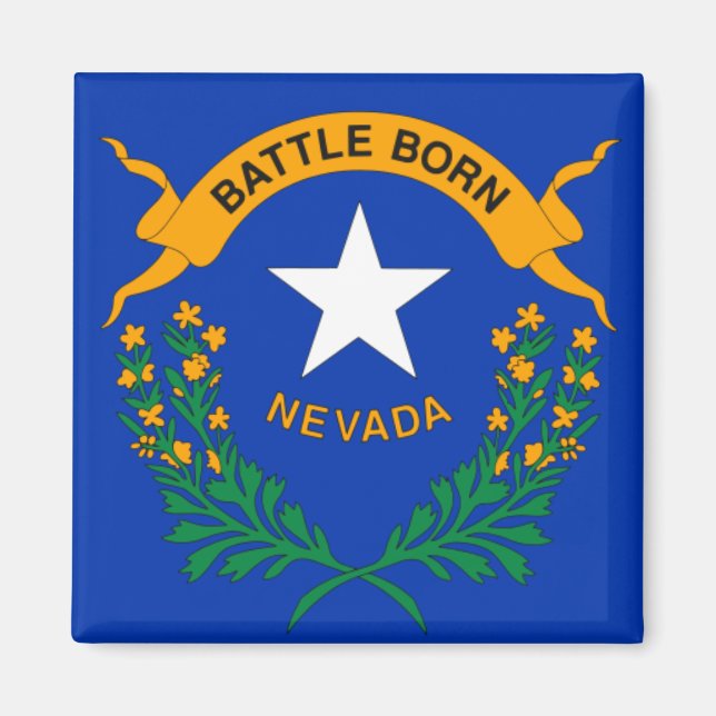 Imán Bandera de Nevada (detalle) (Frente)