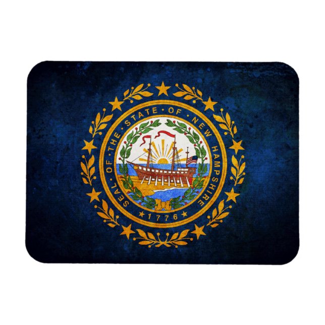 Imán Bandera de New Hampshire (Horizontal)