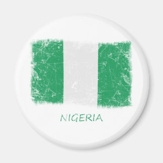 Imán Bandera de Nigeria Grunge