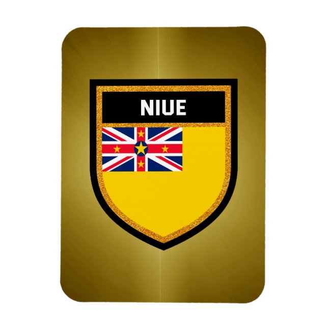Imán Bandera de Niue (Vertical)