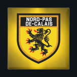 Imán Bandera de Nord-Pas-de-Calais<br><div class="desc">Bandera de Nord-Pas-de-Calais</div>