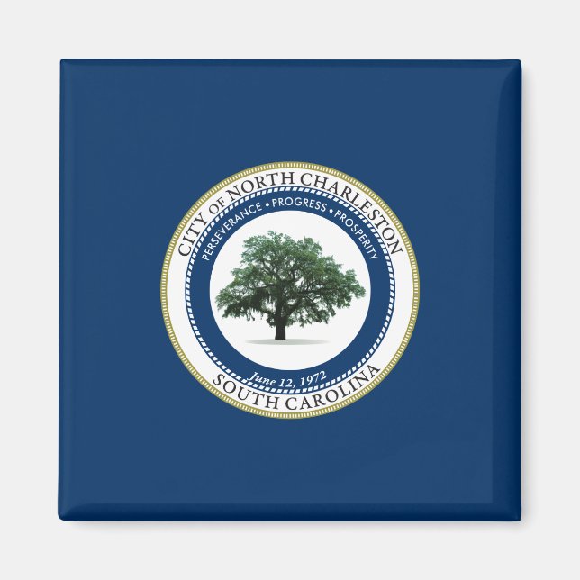 Imán Bandera de North Charleston (Carolina del Sur) (Frente)