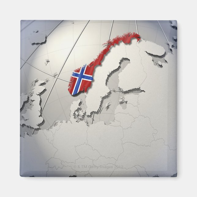 Imán Bandera de Noruega (Frente)