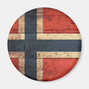Imán Bandera de Noruega de madera
