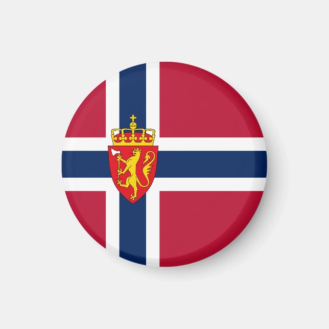 Imán Bandera de Noruega/ Escudo de armas (Frente)