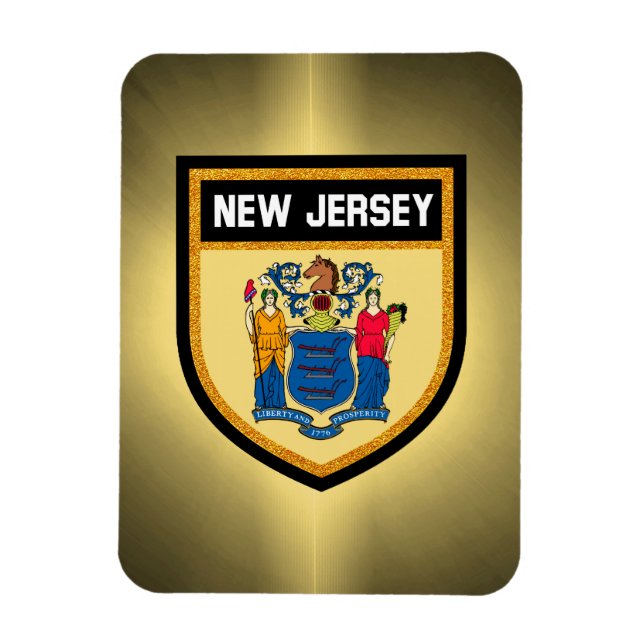 Imán Bandera de Nueva Jersey (Vertical)