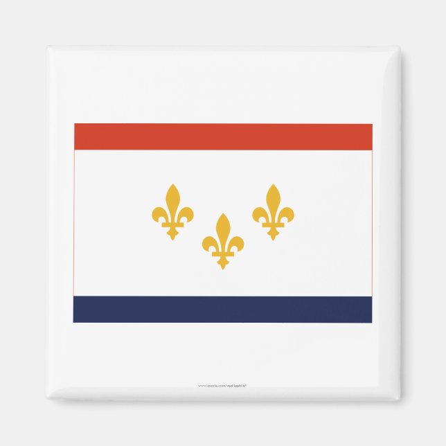 Imán Bandera de Nueva Orleans (Frente)