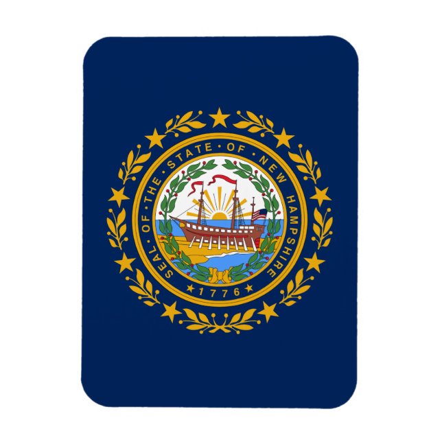 Imán Bandera de Nuevo Hampshire (Vertical)