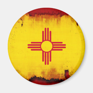 Imán Bandera de Nuevo México de Estilo Grunge