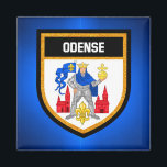 Imán Bandera de Odense<br><div class="desc">Bandera de Odense</div>