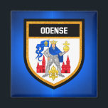 Imán Bandera de Odense<br><div class="desc">Bandera de Odense</div>