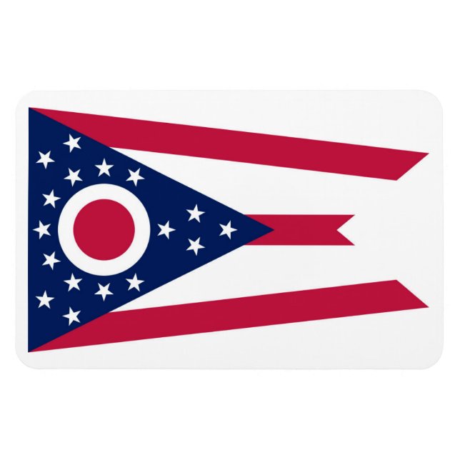 Imán Bandera de Ohio (Horizontal)
