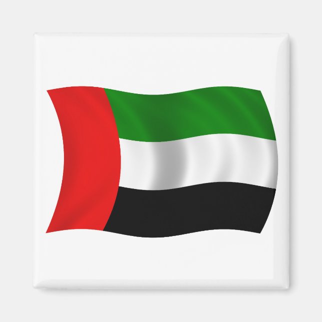 Imán Bandera de ondeo de Emiratos Árabes Unidos (Frente)