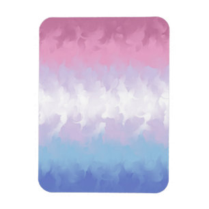 Imán Bandera de orgullo Bigender abstracta pastel espon