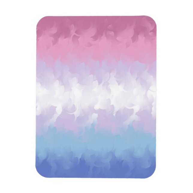 Imán Bandera de orgullo Bigender abstracta pastel espon (Vertical)