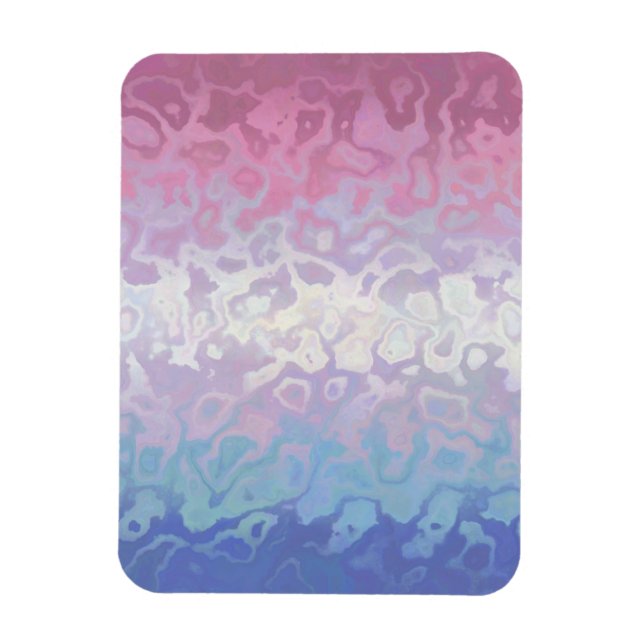 Imán Bandera de orgullo Bigender Groovy Ripply Excéntri (Vertical)